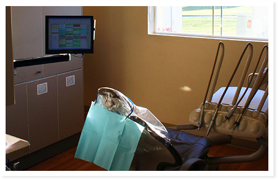One of the patient operatories at Doman Dental